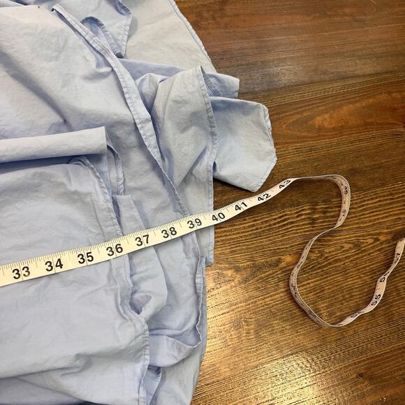 Anthropologie Maeve Asymmetrical Sleeveless Shirt Dress Button Front Blue 18W - Picture 6 of 7